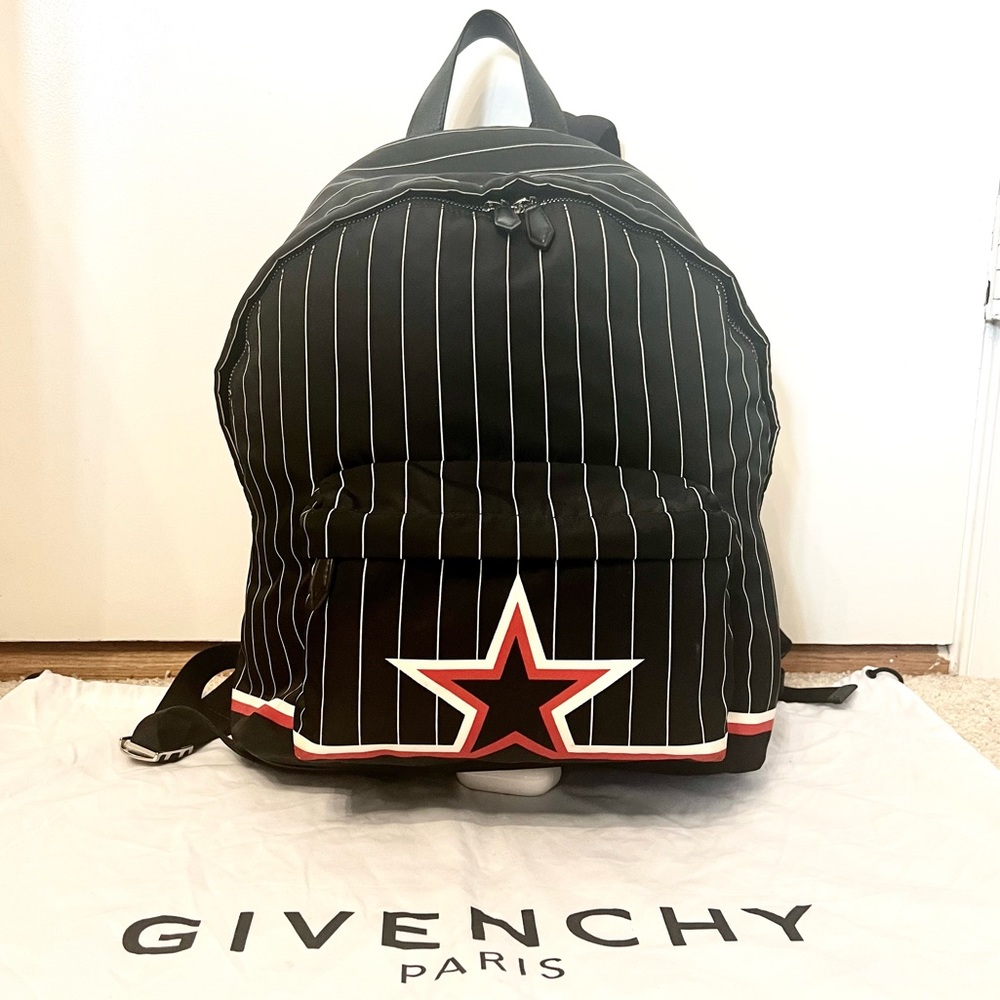 Givenchy Nylon Star Backpack with Leather Trim & original dust bag.